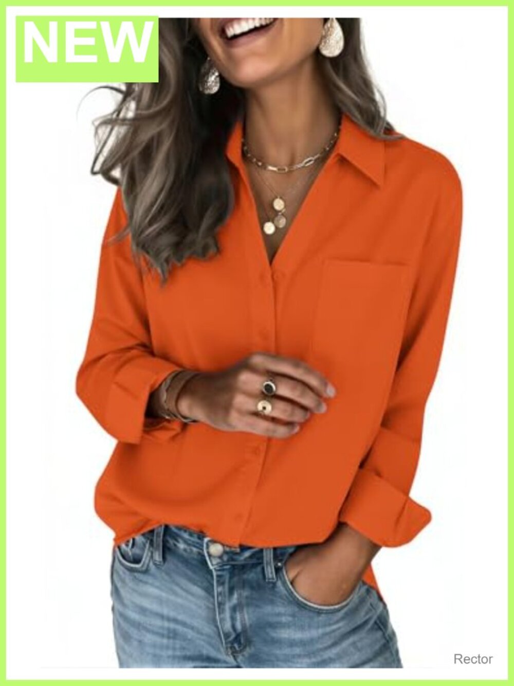 Zeagoo Women's Long Sleeve Button Down Blouse V-Neck Dressy Casual Top